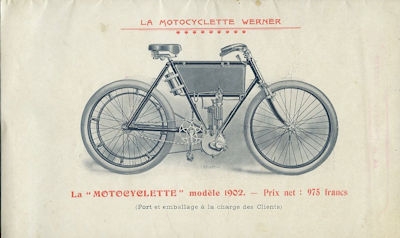 Werner Motoryclette program 1902