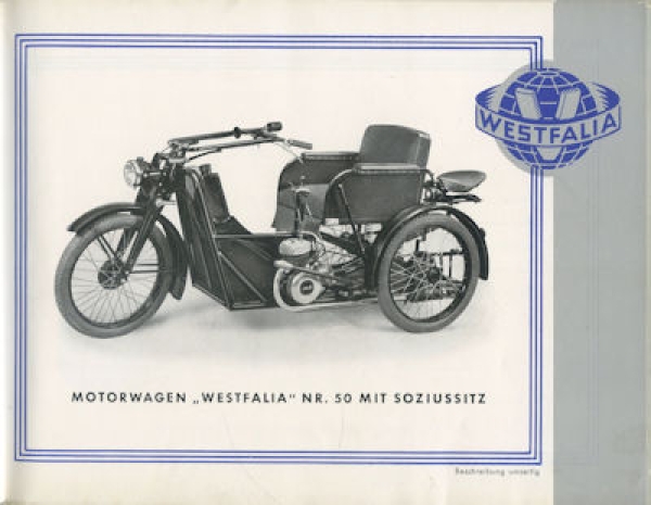 Westfalia Krankenfahrzeuge Katalog 1951