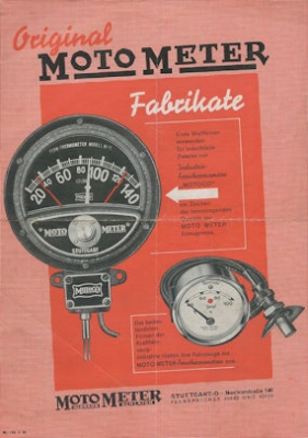 Moto Meter Fernthermomoter Prospekt 2.1939