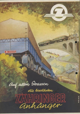 Zähringer Anhänger Prospekt 1950er Jahre