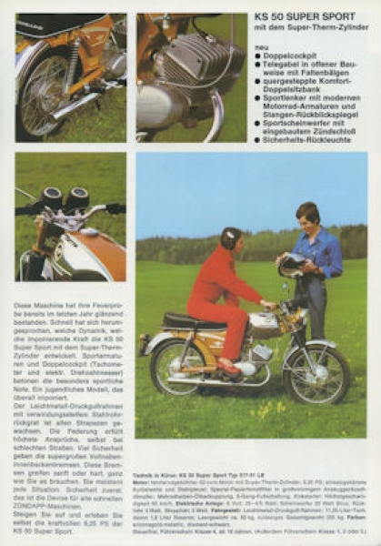 Zündapp Motorrad Programm 1974