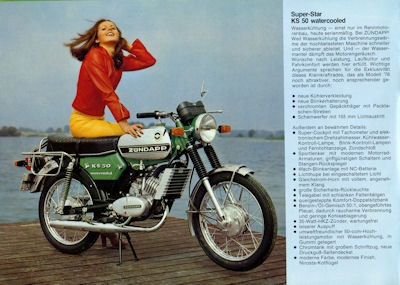 Zündapp 50 und 125ccm Motorrad Programm 1976