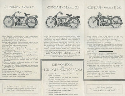 Zündapp Programm 1925