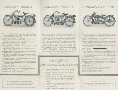 Zündapp Programm 1925