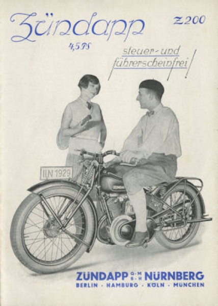 Zündapp Z 200 Prospekt 5.1929