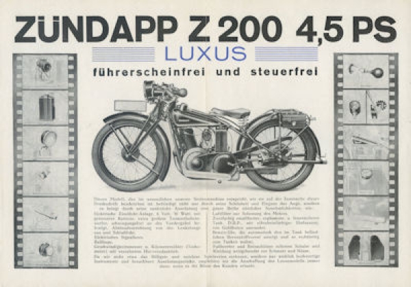 Zündapp Z 200 Prospekt 5.1929