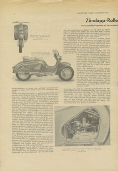 Zündapp Bella Test 1954
