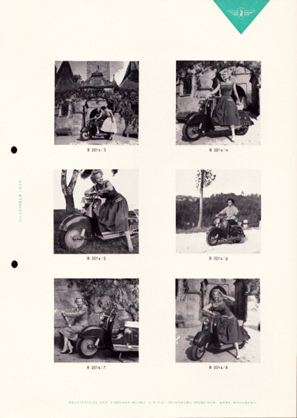Zündapp Bella R 201 Presse Information 11.1955