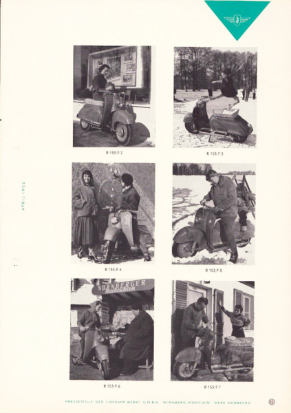 Zündapp Bella R 153 Presse Information 4.1956