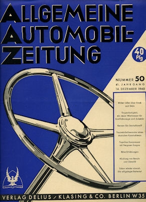 Allgemeine Automobil Zeitung (AAZ) 1940 Heft 50