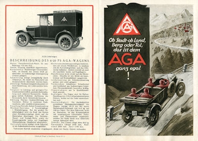 AGA 6/20 HP brochure 1920s