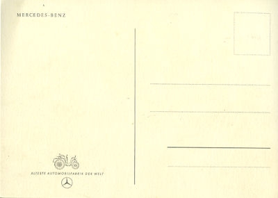 Ansichtskarte Mercedes-Benz Feuerspritze Modell 1890 1950er Jahre