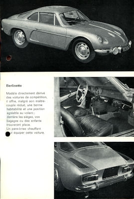 Alpine A 108 brochure ca. 1960