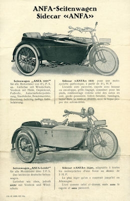 Anfa sidecar brochure 9.1922