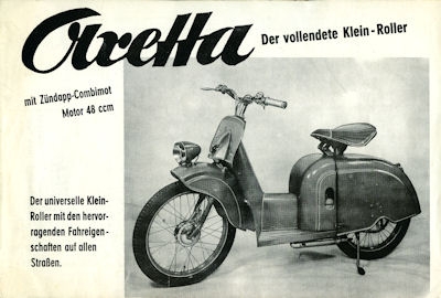 Aretta scooter brochure 1954