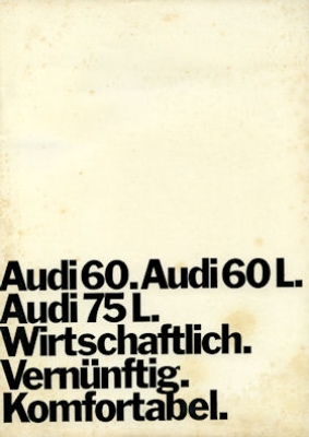 Audi 60 60L 75L brochure 9.1971