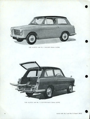 Austin A 40 MK I + II Reparaturanleitung 1960er Jahre