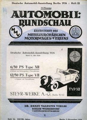 Automobil Rundschau 1926 No. 16