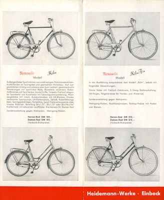 Baronia Fahrrad Programm ca. 1960