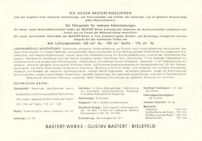 Bastert 150 ccm Prospekt ca.1953