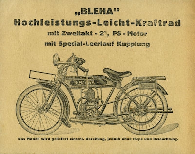 Bleha 2,5 HP brochure 1925