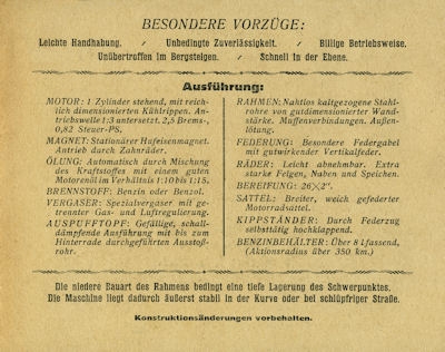 Bleha 2,5 HP brochure 1925