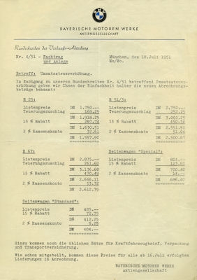 BMW Rundschreiben 4.1951