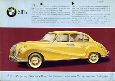 BMW 501 A brochure 11.1954