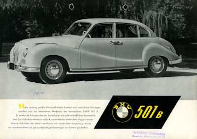 BMW 501 B brochure 10.1954