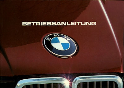 BMW 316 318i 320i 323i Bedienungsanleitung 1983