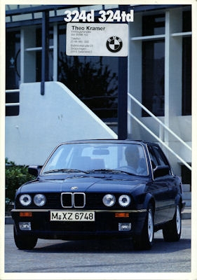 BMW 324d 324td Prospekt 1988