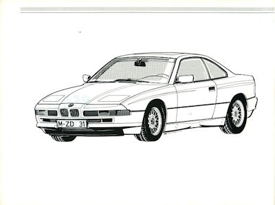 BMW 850i Bedienungsanleitung 4.1990