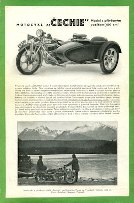 Böhmerland / Cechie 600 ccm Prospekt ca. 1930