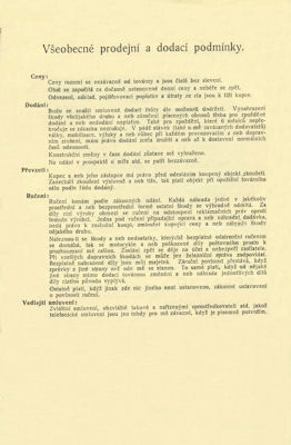 Böhmerland / Cechie  Preisliste ca. 1930