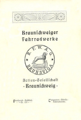 Brunsviga Motorzweirad 2,25 HP owner`s manual ca. 1903