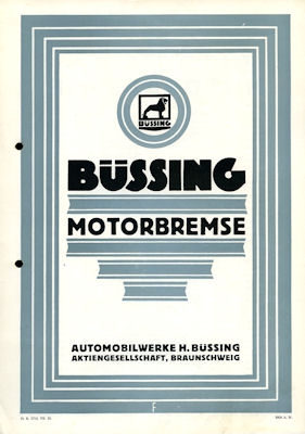 Büssing Motorbremse brochure 7.1929