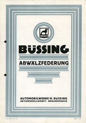 Büssing Abwälzfederung Prospekt 8.1929
