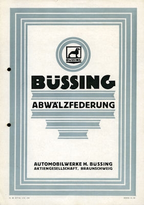 Büssing Abwälzfederung Prospekt 8.1929