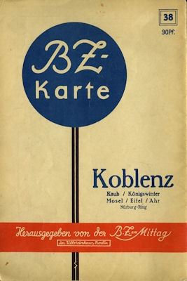 BZ map 38 Koblenz 1930s