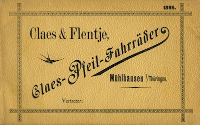 Claes & Flentje Pfeil Fahrrad Programm 1895