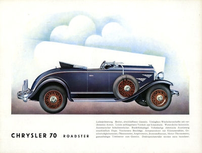 Chrysler 70 Prospekt 1920er Jahre