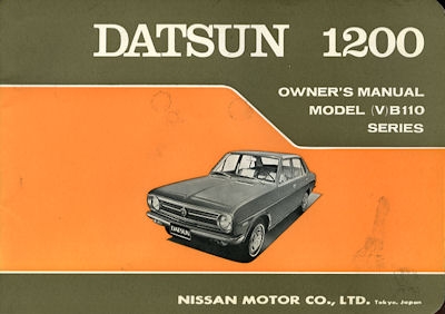 Datsun 1200 owner`s manuel 1971