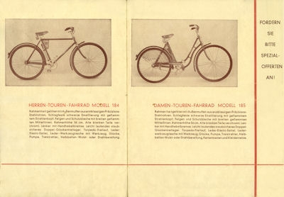 Möve bicycle brochure 1950