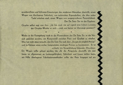 De Soto Programm ca. 1930