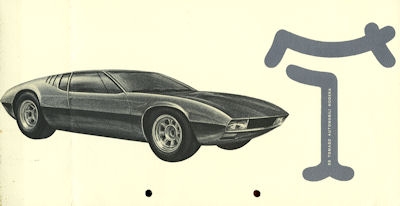 De Tomaso Mangusta Prospekt 1960er Jahre