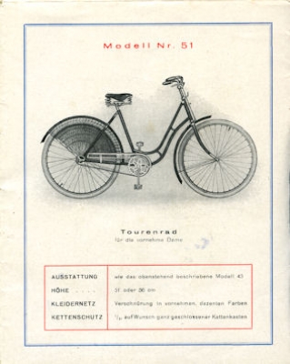 Diamant Fahrrad Programm 1920er Jahre