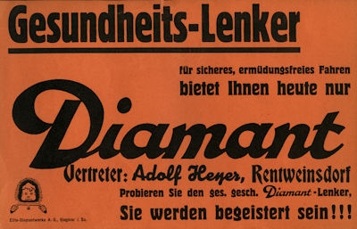 Diamant Gesundheitslenker Kleinplakat ca. 1934