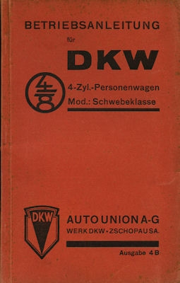 DKW Schwebeklasse 4=8 owner`s manuel 1935