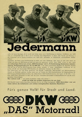 DKW Programm ca.1934