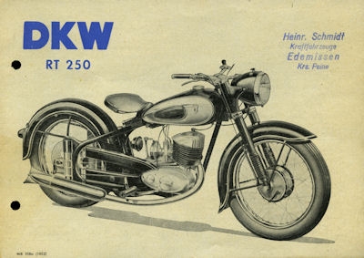 DKW RT 250 Prospekt 10.1952